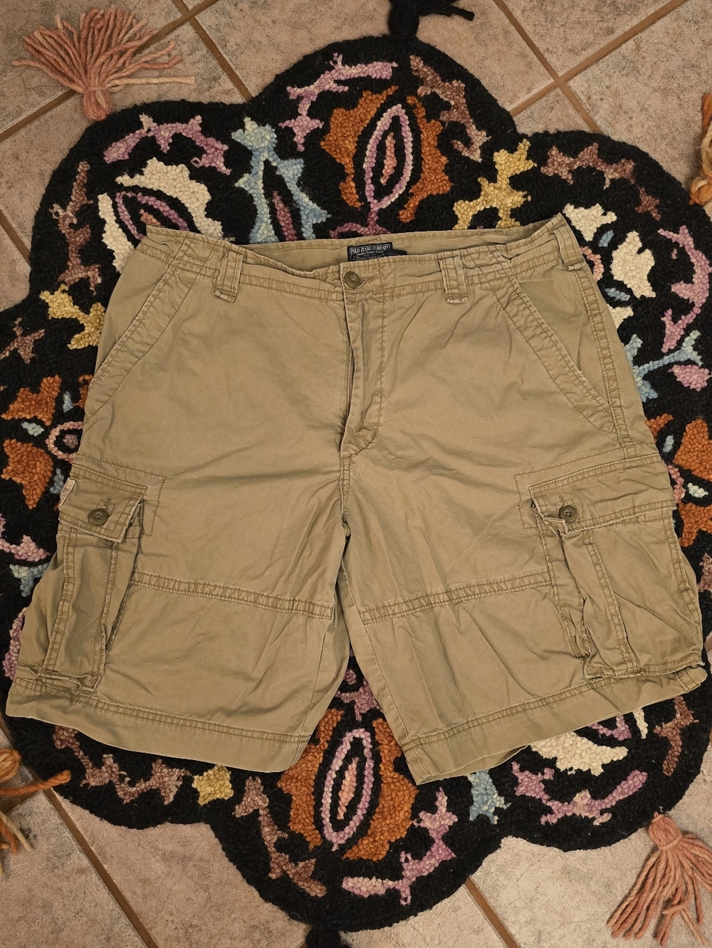 🔥🔥Y2K Polo Ralph Lauren Men's Cargo Shorts - Khaki🔥🔥 SIZE 38 SKATER POLO